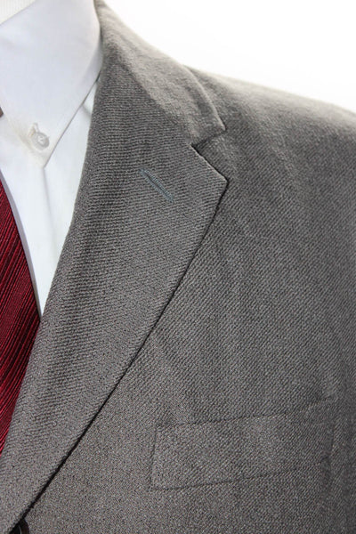 Vestimenta Mens Four Button Blazer Jacket Gray Cotton Blend Size EUR 50 Regular