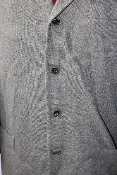 Vestimenta Mens Four Button Blazer Jacket Gray Cotton Blend Size EUR 50 Regular