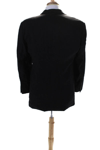 Armani Collezioni Mens Three Button Blazer Jacket Gray Wool Size 40 Regular
