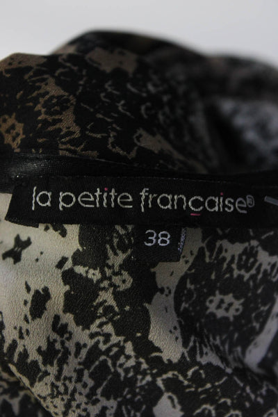 La Petite Francaise Paris Womens Animal Print Zip Shift Dress Brown Size EUR38