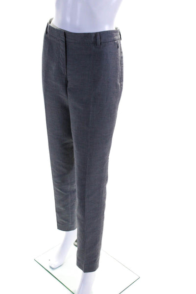 Akris Womens Mid Rise Flat Front Slim Fit Straight Leg Dress Pants Gray Size 6