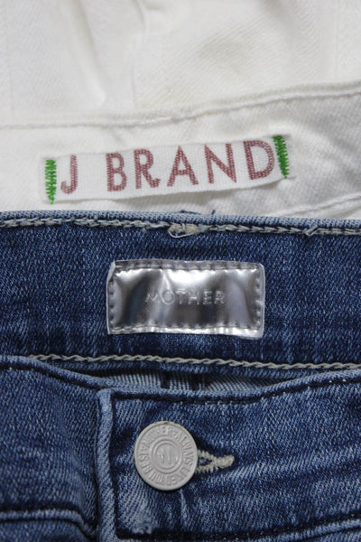 J Brand Women's Midrise Five Pockets Straight Leg Denim Pant White Size 30 Lot 2