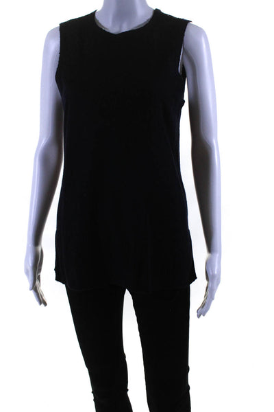 Rag & Bone Womens Lace Applique Knit Tank Top Shell Navy Blue Wool Size Small