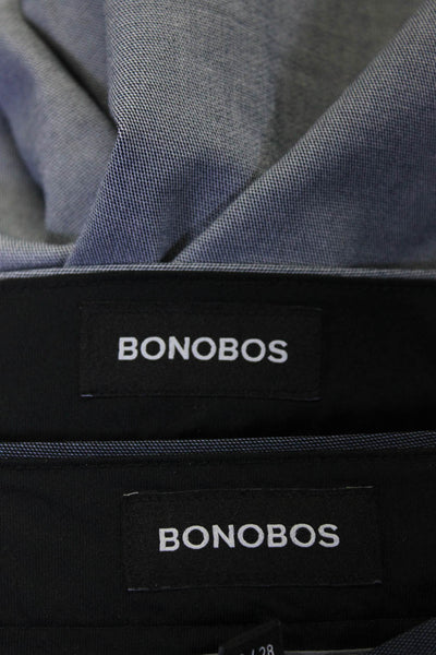 Bonobos Mens Slim Leg Flat Front Dress Pants Blue Size 32/28 Lot 2