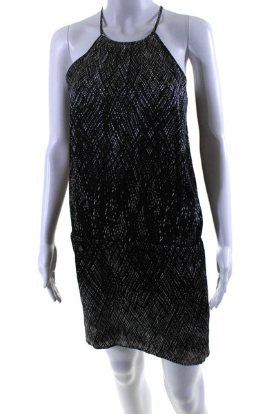Joie Womens Silk Printed Sleeveless Dress Black White Size Extra Small