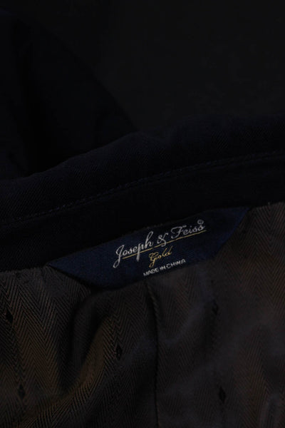 Joseph & Feiss Mens Two Button Blazer Jacket Navy Blue Size 42 Regular