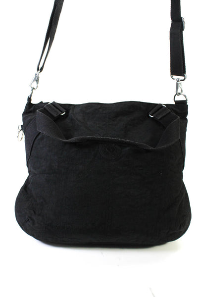 Kipling Womens Black Zip Large Top Handle Satchel Bag Handbag