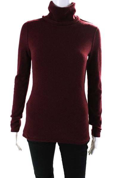 Inhabit Womens Red Cashmere Cowl Neck Long Sleeve Pullover Sweater Top Size S