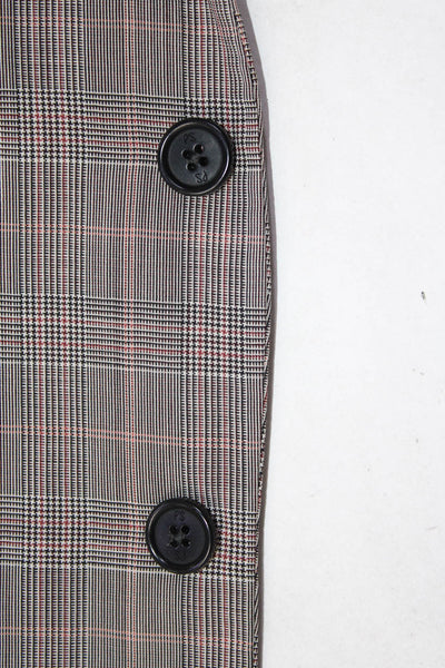 PS Paul Smith Mens Two Button Notched Lapel Plaid Blazer Jacket Gray Size 46
