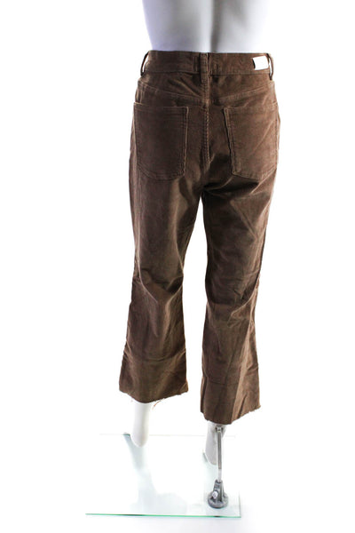 DL1961 Womens Cotton Corduroy High Rise Straight Leg Jeans Brown Size 29