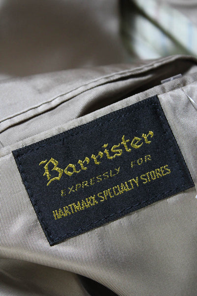 Hartmarx Specialty Stores Mens Brown Wool Herringbone Two Button Blazer Size 40R