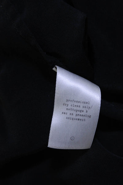 Rag & Bone Womens Silk Woven Mesh Sleeveless Back-Zip Blouse Top Black Size S