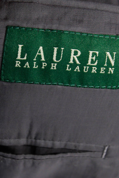 Lauren Ralph Lauren Mens Herringbone Print Two Button Blazer Gray Size 46 L