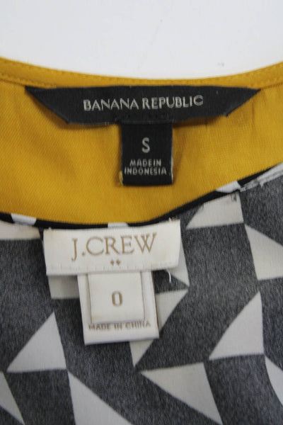 Banana Republic J Crew Womens V Neck Sleeveless Wrap Top Yellow Size S 0 Lot 2