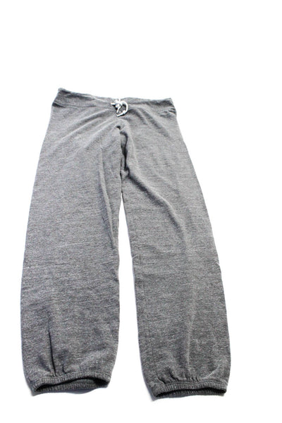 Monrow Womens Mid Rise Drawstring Star Jogger Pants Gray Size Large Lot 2