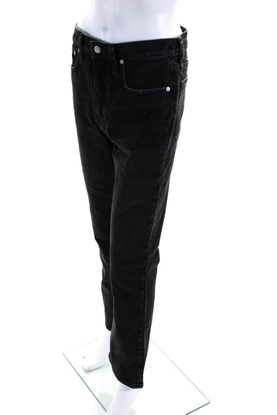 Madewell Womens Zipper Fly High Rise Slim Demi Boot Cut Jeans Gray Size 28T
