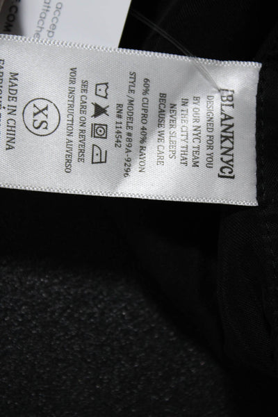BLANKNYC Women's Long Sleeves Asymmetrical Pockets Jacket Black Size XS