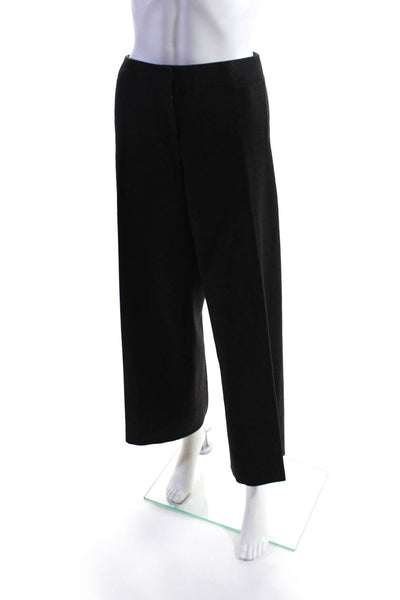 Hermes Womens Dark Brown Wool High Rise Pleated Wide Leg Dress Pants Size 40