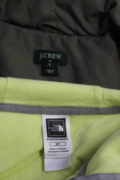 J Crew Women's Long Sleeves Full Zip Pocket Quilted Coat Green Size S Lot 2