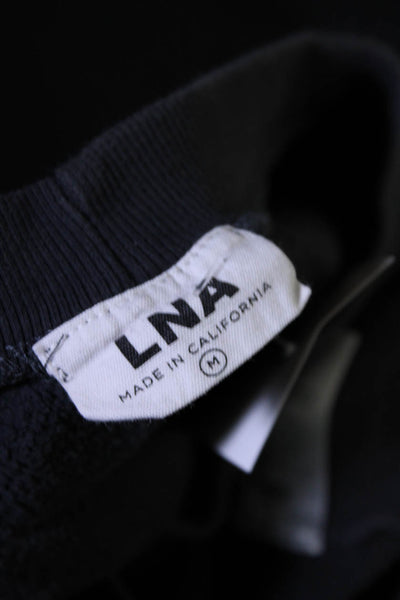 LNA Womens Gray Studded Cotton Crew Neck Pullover Sweatshirt Top Size M
