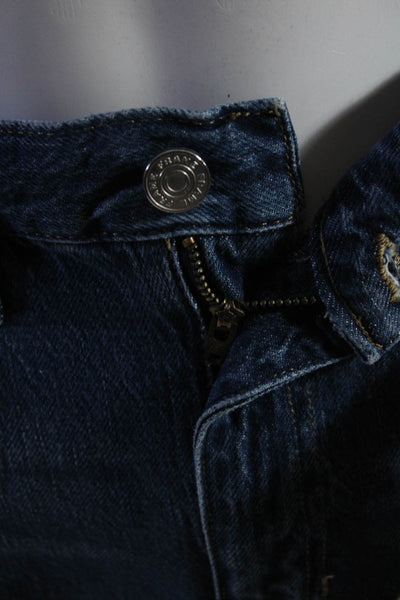 Frame Womens Denim High Rise Medium Wash Straight Leg Jogger Jeans Blue Size 25