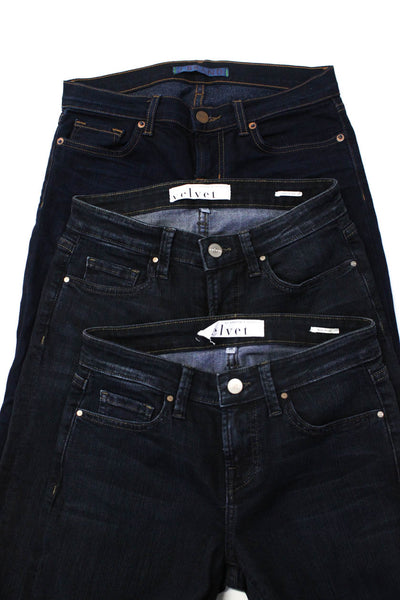 J Brand Velvet Womens Cotton 5 Pocket Low-Rise Skinny Jeans Navy Size 26 Lot 3