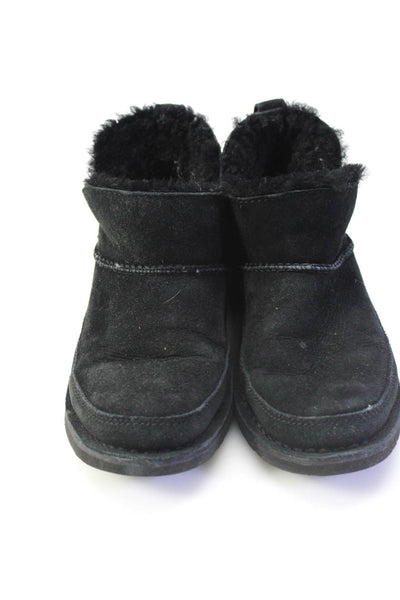 Ugg Womens Suede Shearling Lined Classic Comfort Melrose Booties Black Size 7US