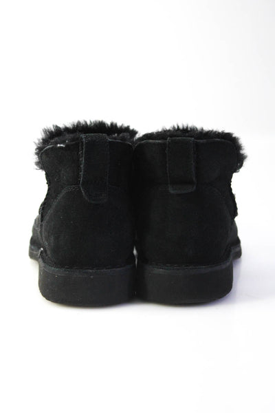 Ugg Womens Suede Shearling Lined Classic Comfort Melrose Booties Black Size 7US