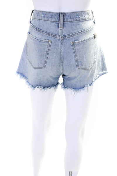 Joes Womens Cotton Distressed Cut Off High Rise The Kinsley Shorts Blue Size 26