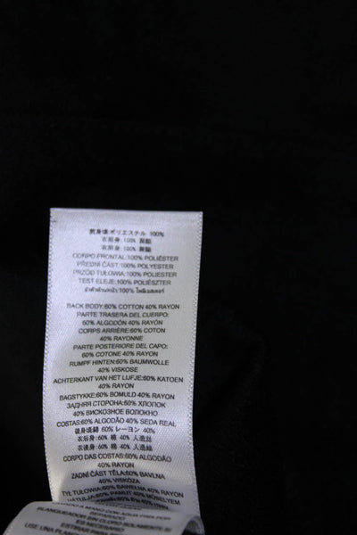 Michael Michael Kors Womens Faux Leather Waterfall Cardigan Sweater Black XL