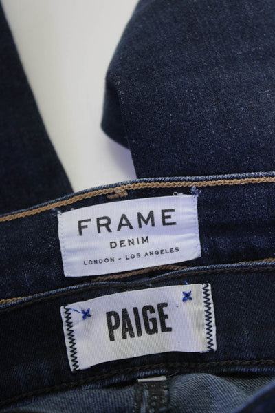 Paige Frame Womens Skinny Leg Jeans Blue Cotton Size 26 Lot 3