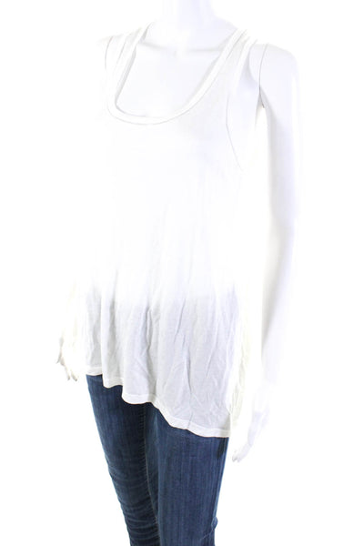 Vince Womens Scoop Neck Lightweight Knit Tank Top White Size Large