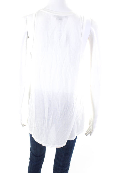 Vince Womens Scoop Neck Lightweight Knit Tank Top White Size Large