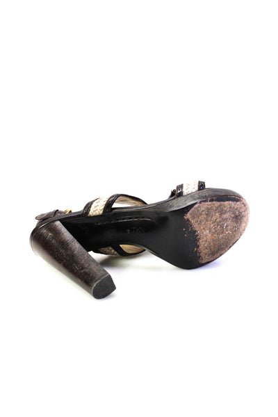 Michael Michael Kors Womens Brown Leather Tassel Detail Sandals Shoes Size 10M