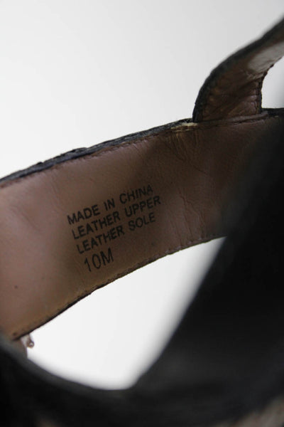 Michael Michael Kors Womens Black Leather Tassel Detail Sandals Shoes Size 10M