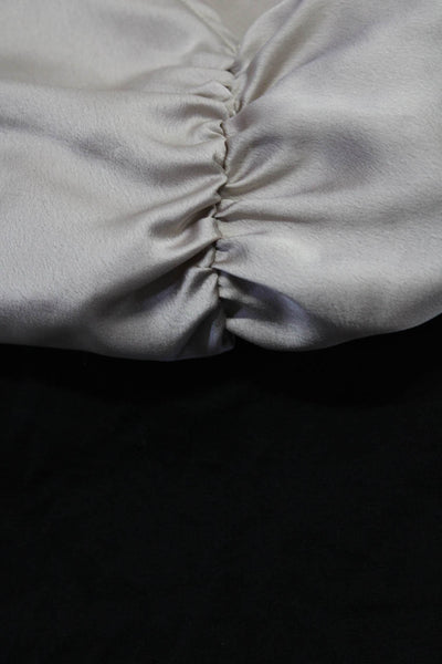 Marc New York Reneec Womens Black Drape Long Sleeve Blouse Top Size S M LOT 2