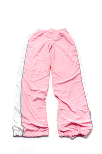 Nike Adidas Womens Pink Striped Drawstring Pull On Track Sweatpants Size M lot 2