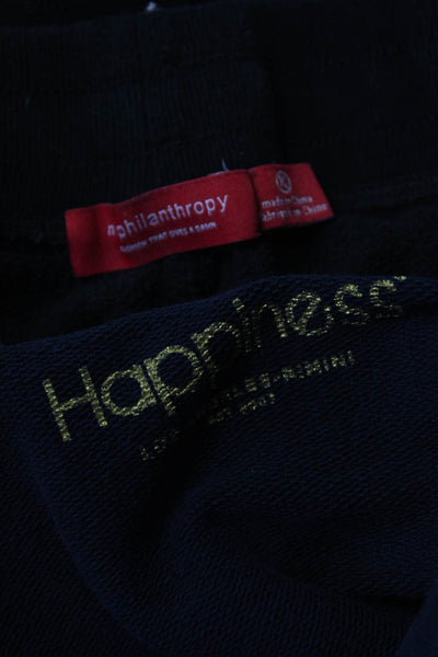 Happiness Philanthropy Womens Cotton Studded Sweatpants Blue Size L XL Lot 2