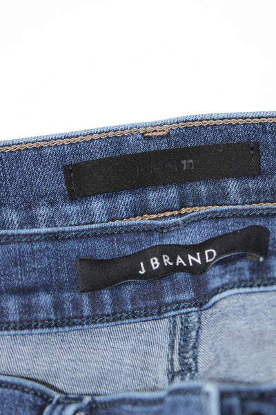 Joes J Brand Womens Button Dark Wash Skinny Straight Jeans Blue Size 25 26 Lot 2