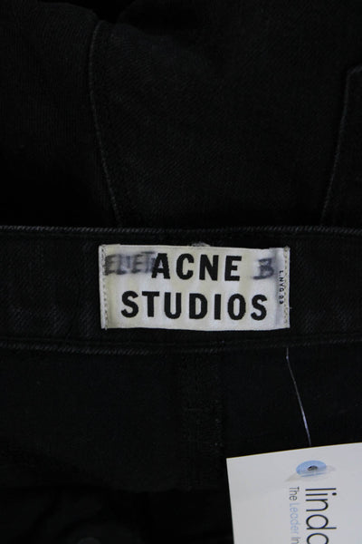 ACNE Studios Womens High Rise Straight Leg Jeans Black Size 32