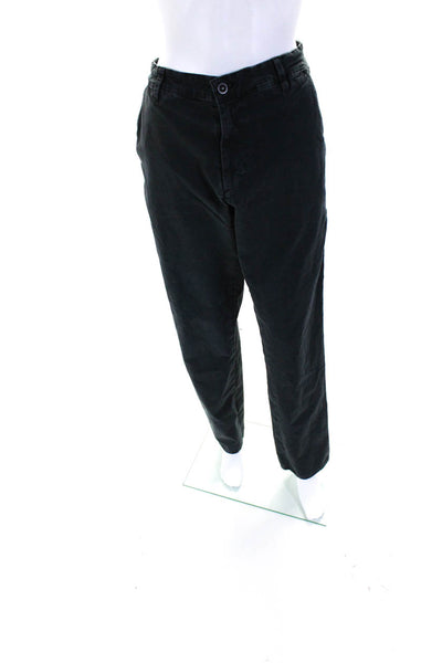 AG Adriano Goldschmied Mens Faded Black Cotton Striaght Leg Pants Size 36