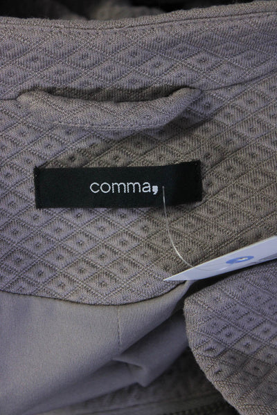 Comma Womens Long Sleeve Front Zip Quilted Light Jacket Mauve Size Small