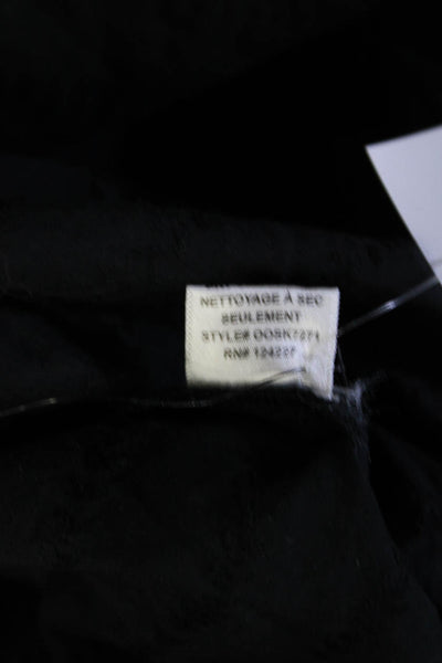 Misa Womens Eyelet A Line Tiered Maxi Skirt Black Cotton Size Medium