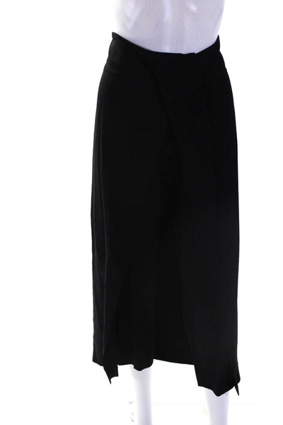 LBK Lourarok Women's Slim Fit Mid Rise Wrap Slacks Black Size 42