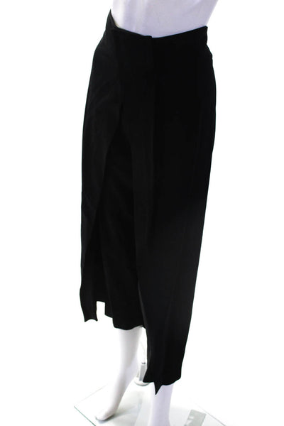 LBK Lourarok Women's Slim Fit Mid Rise Wrap Slacks Black Size 42