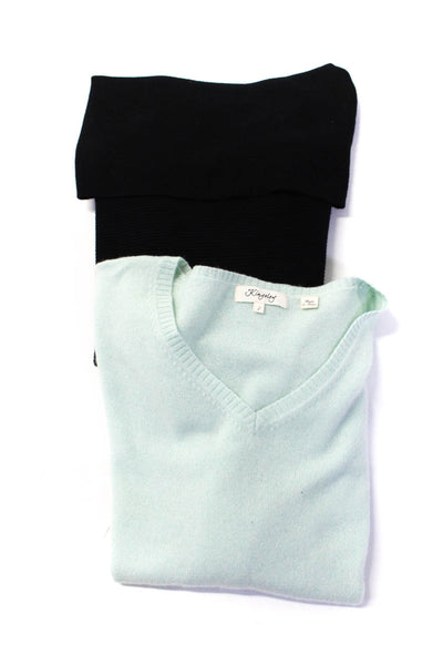 Kingsley Zara Womens Knit Long Sleeve Pullover Sweaters Green Size S L Lot 2