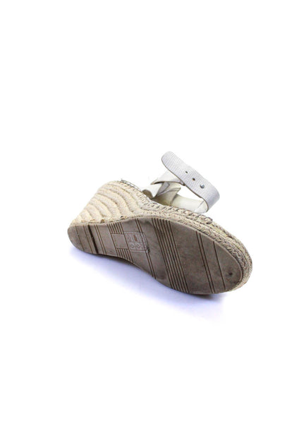 Dolce Vita Women's Open Toe Strappy Espadrille Wedge Sandals Cream Size 9