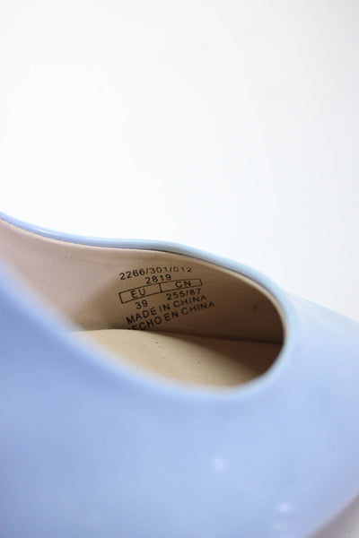 Zara Womens Stiletto Pointed Slingback Pumps Black Blue Suede Patent 39 Lot 2