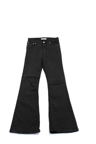 Zara Women's Midrise Five Pockets Bootcut Denim Pant Black Size 16 Lot 2