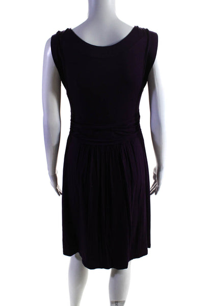 Gilli Womens Scoop Neck Jersey Sleeveless Sheath Dress Purple Size Large